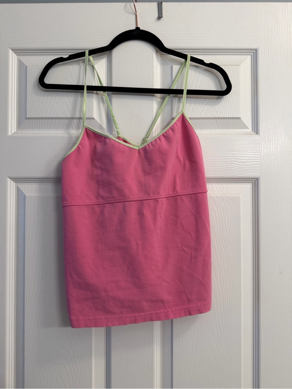 Vintage Lilly Pulitzer Pink Tank Top Camisole Green Trim Size XL Y2K